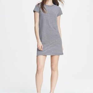 rag & bone Black and White Striped Midi Dress